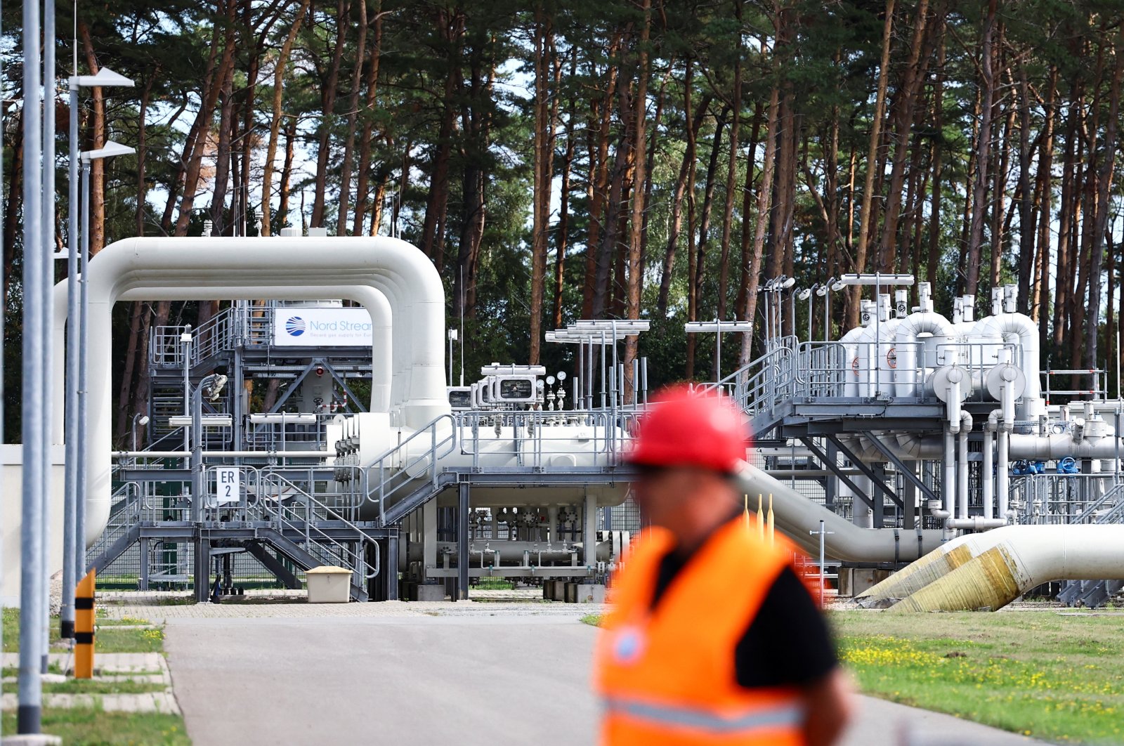 A view of the Nord Stream 1 Baltic Sea pipeline and transfer station in the industrial area of Lubmin, Germany, Aug. 30, 2022. (Reuters Photo)