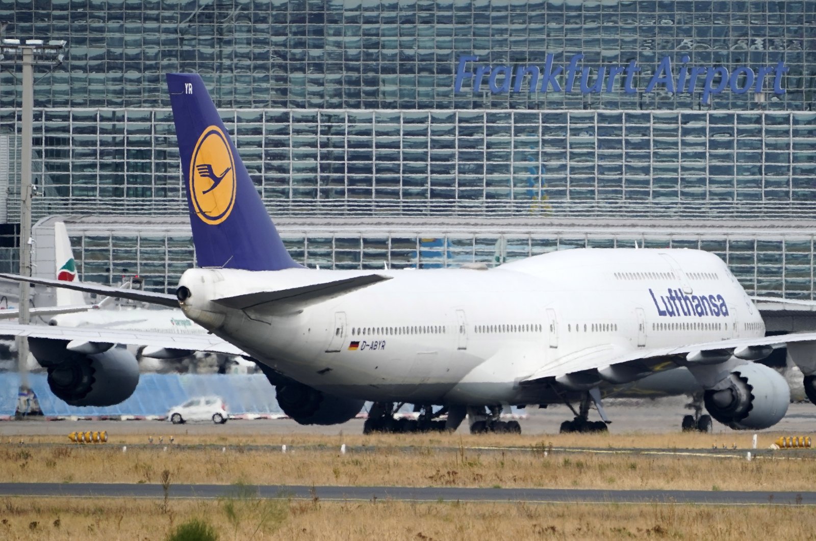 A Boeing 747 of German airline Lufthansa taxis on the international airport in Frankfurt am Main, Germany, Sept. 1, 2022. (EPA Photo)