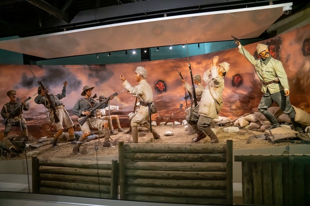 Gallipoli War Museum where detailed images and objects related to the first world war are exhibited, Gallipoli, Türkiye, Sept. 20, 2021. (Shutterstock Photo)