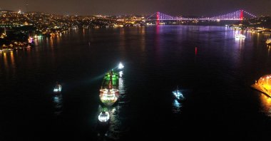 Lady Zehma, a cargo ship carrying corn from Ukraine, is seen in the Bosporus in Istanbul, Türkiye, Sept. 2, 2022. (AA Photo)