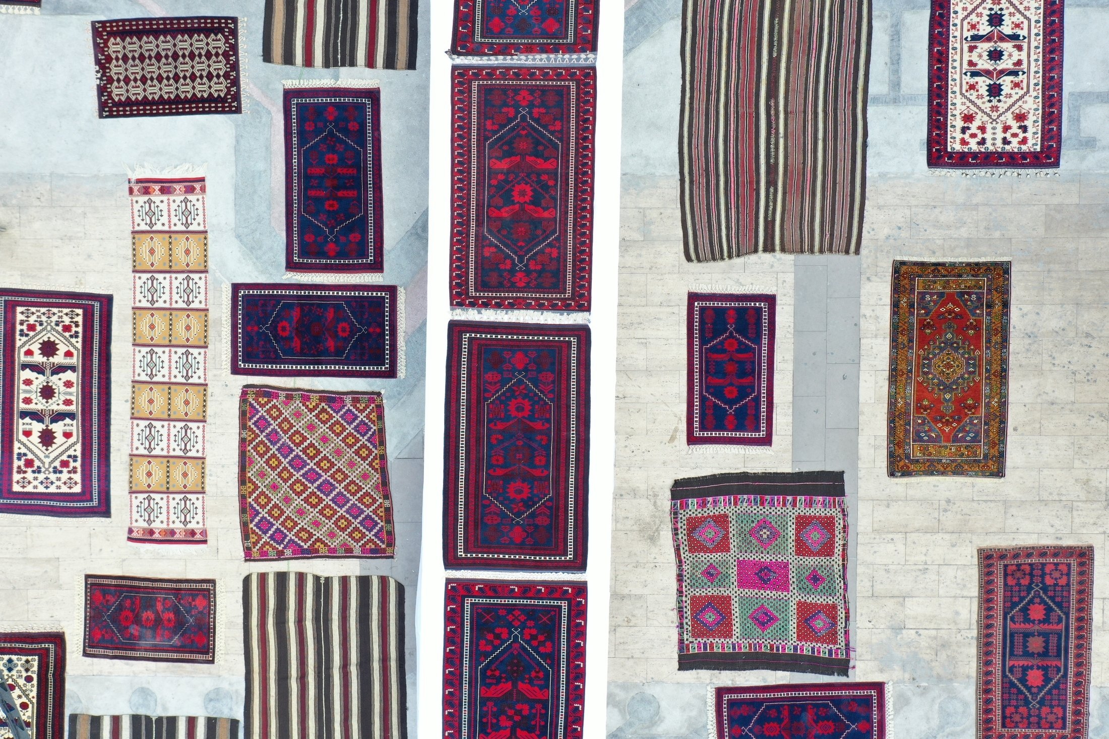 Yağcıbedir carpets are on display, in Balıkesir, Türkiye, Sept. 4, 2022. (AA Photo)