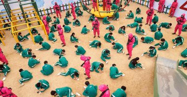 A scene of South Korea&#039;s &quot;Squid Game,&quot; season one. (AFP photo/courtesy of Netflix)
