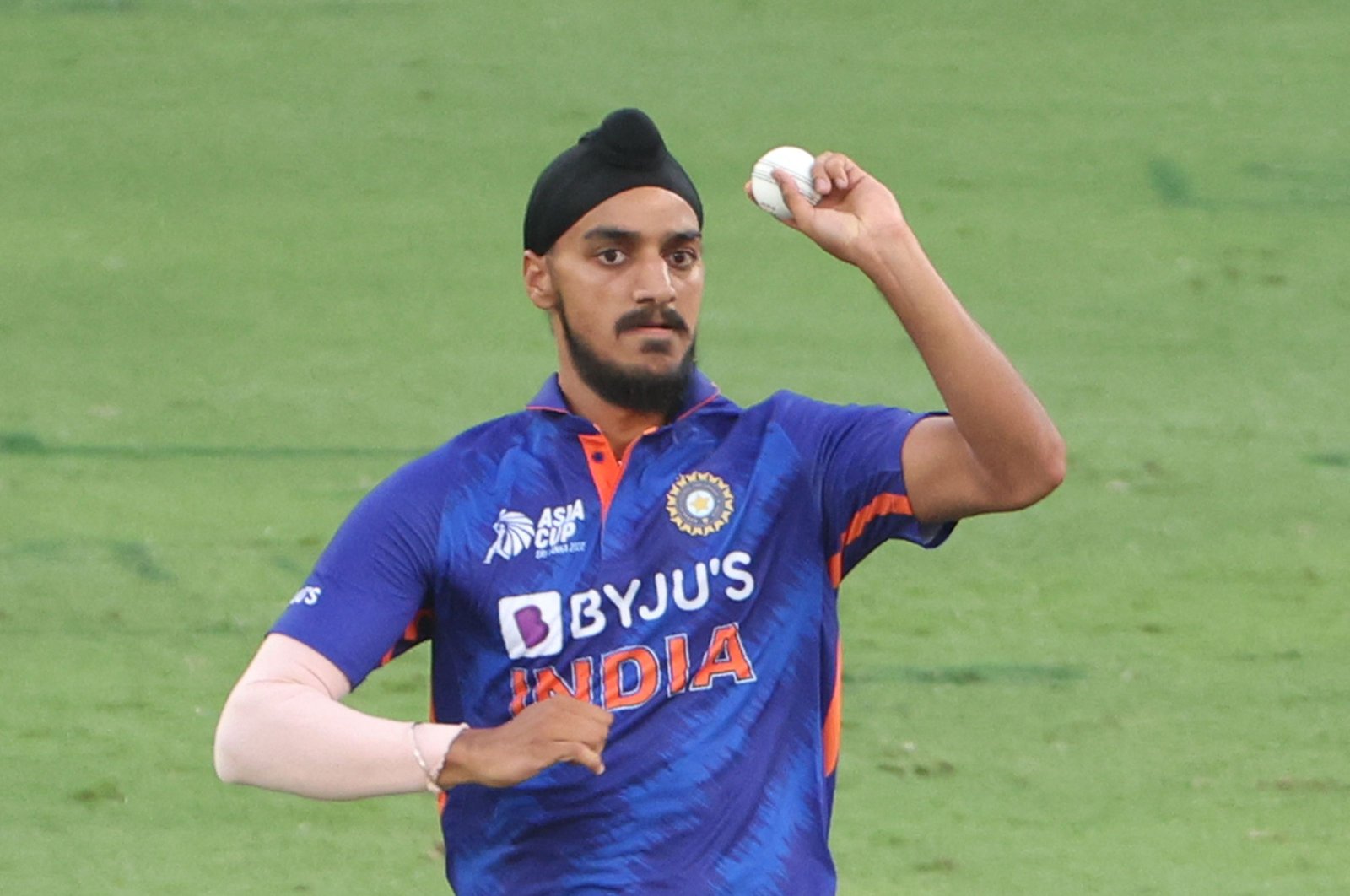 India&#039;s Arshdeep Singh during an Asia Cup T20 match against Pakistan, Dubai, UAE, Aug. 28, 2022. (AFP Photo)