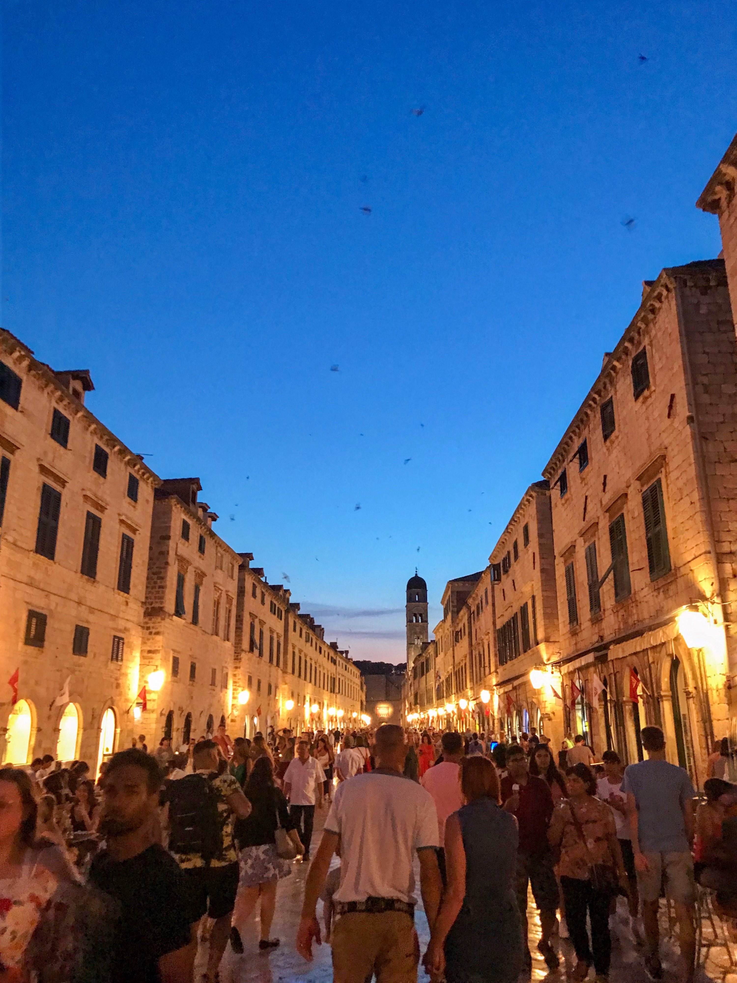 The street of Stradun, in Dubrovnik, southern Croatia. (Photo by Özge Şengelen)