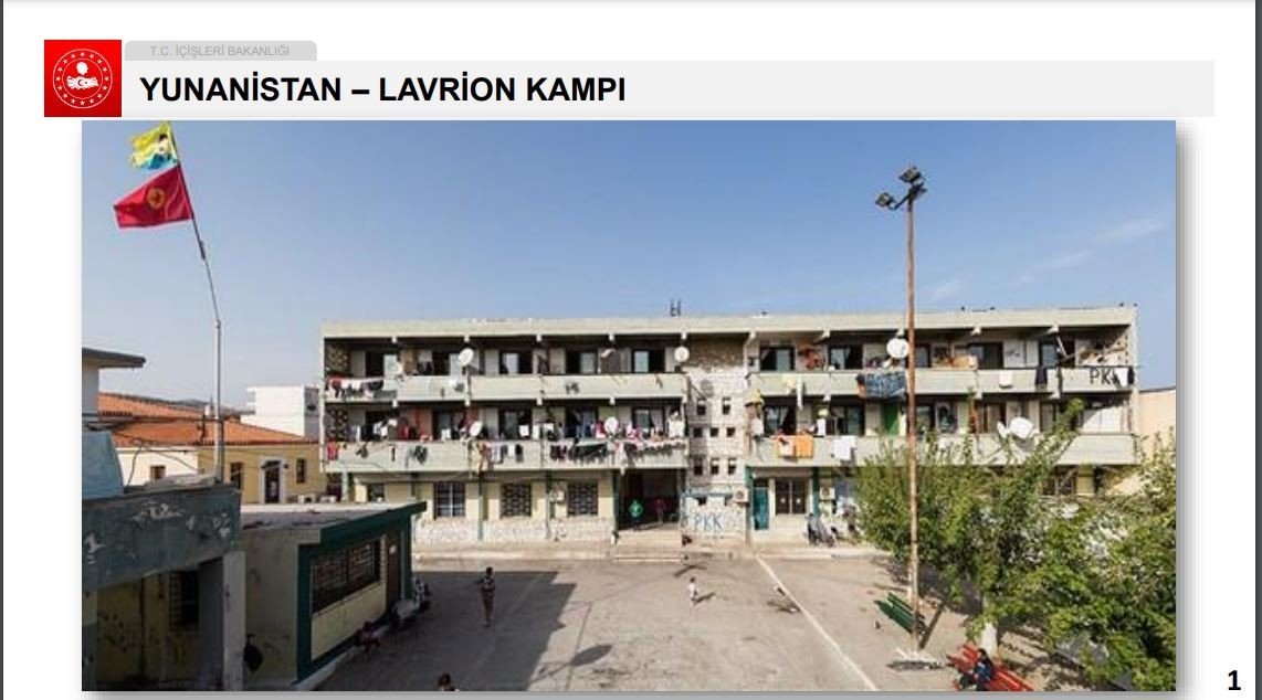 The Lavrion camp in Greece is seen in this picture from a slideshow released by the Interior Ministry in Ankara, Türkiye, Sep. 3, 2022. (AA Photo)