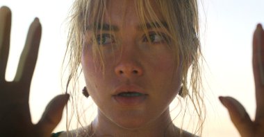 Florence Pugh in a scene from "Don't Worry Darling." (Warner Bros. Entertainment via AP)