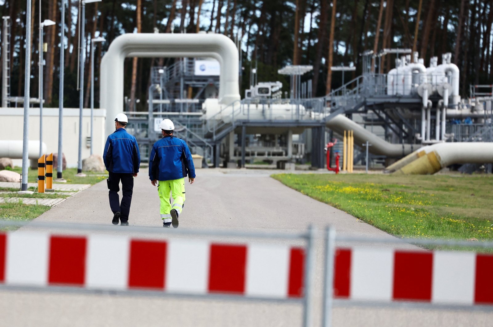 A view of the Nord Stream 1 Baltic Sea pipeline and transfer station of the Baltic Sea Pipeline Link in the industrial area of Lubmin, Germany, Aug. 30, 2022. (Reuters Photo)