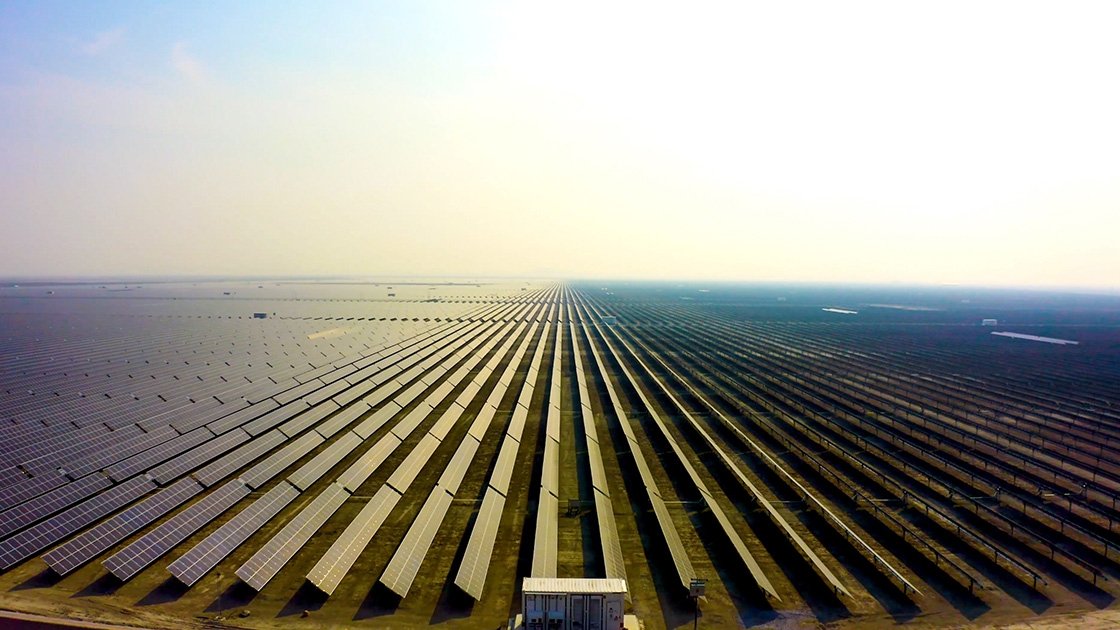 A view of the Karapınar Solar Power Plant (GES) in Konya, Türkiye, April 11, 2022.(AA Photo)