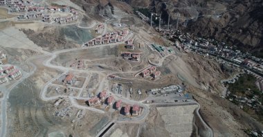 An aerial view of new town, in Artvin, northeastern Türkiye, Sept. 7, 2022. (AA PHOTO) 