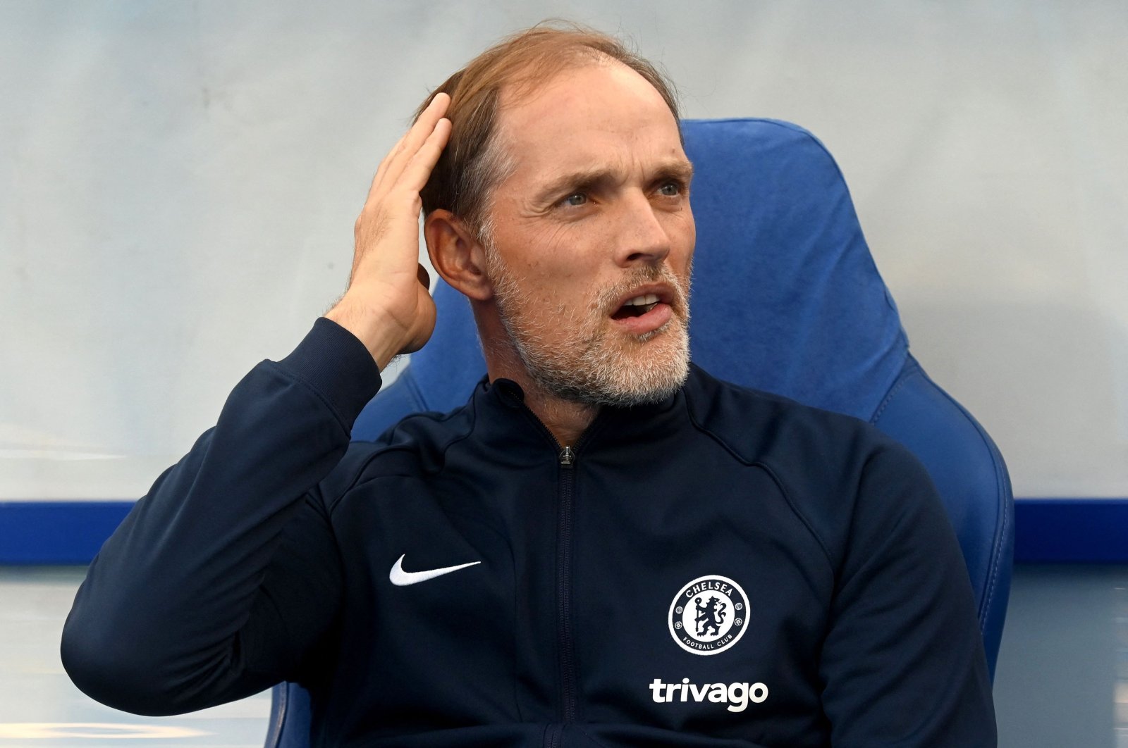 Chelsea manager Thomas Tuchel during a Champions League match against Dinamo Zagreb, Zagreb, Croatia, Sept. 6, 2022. (AFP Photo)