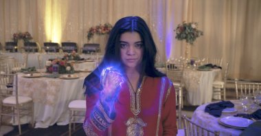 This image released by Disney  shows Iman Vellani in a scene from the series &quot;Ms Marvel,&quot; which follows Marvel&#039;s very first Muslim character Kamala Khan. (AP)
