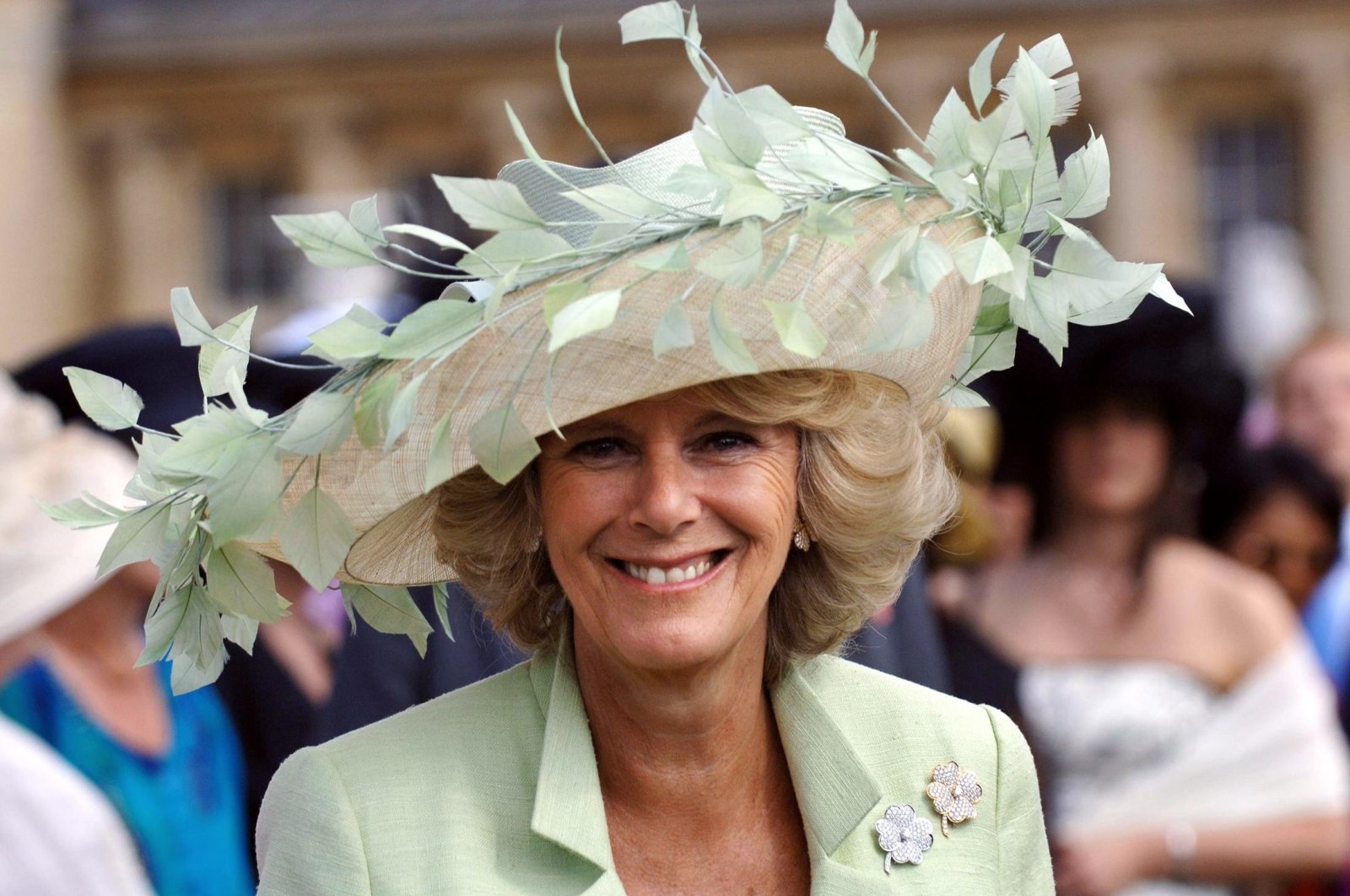 Britian&#039;s Camilla, the Duchess of Cornwall, attends her first garden party since her marriage to the Prince of Wales, at Buckingham Palace in London, Britain, July 19, 2005. (AP File Photo)