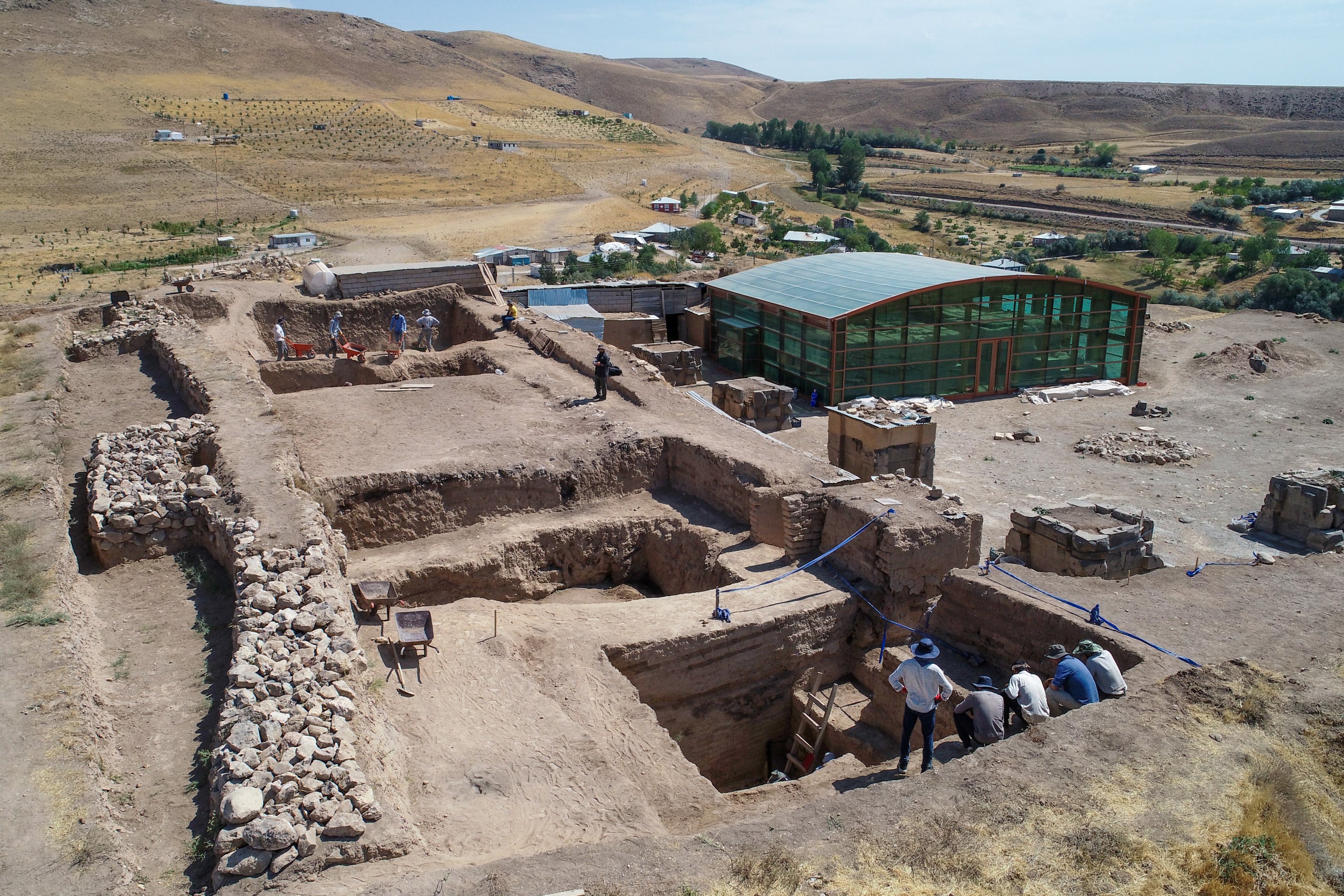 A view from the excavations at Ayanis Castle, Van, eastern Türkiye, Sept. 8, 2022. (AA) 
