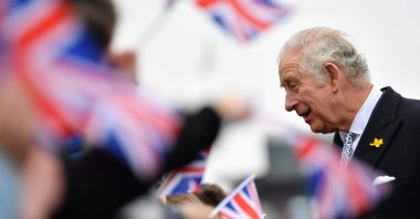 Britain&#039;s Prince Charles, Prince of Wales greets members of the public outside the Pier during his visit to Southend, eastern England, March 1, 2022.(AFP Photo)