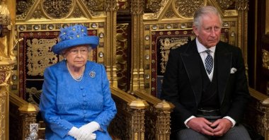 Britain's Queen Elizabeth sits next to Prince Charles during the State Opening of Parliament in central London, Britain, June 21, 2017. (Reuters Photo)