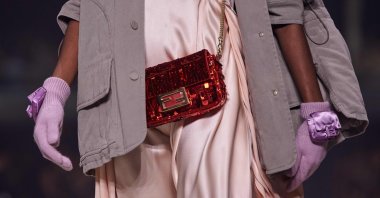 A model walks the runway for Fendi during New York Fashion Week at The Hammerstein Ballroom in New York, U.S., Sept. 9, 2022. (AFP Photo)