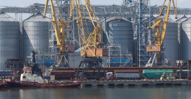 A view shows a grain terminal in the seaport in Odessa after restarting grain export, Ukraine, Aug. 19, 2022. (Reuters Photo)