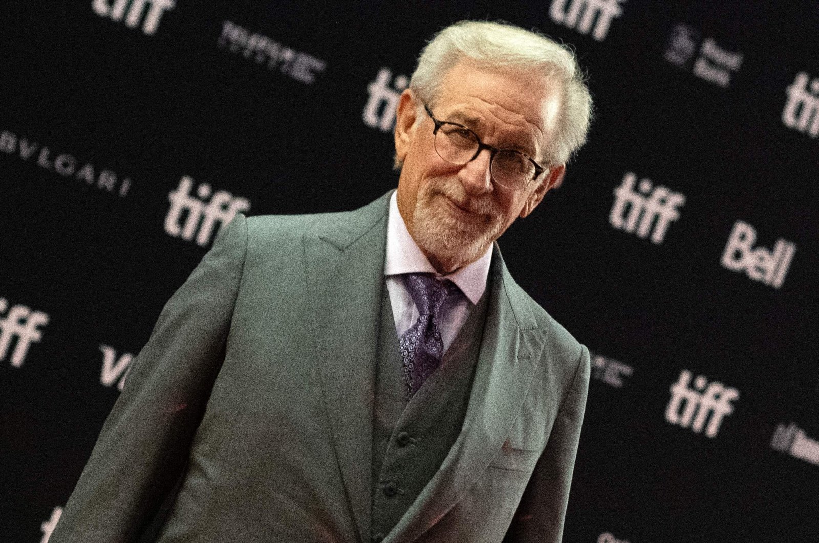 Filmmaker Steven Spielberg arrives for the premiere of &quot;The Fabelmans&quot; during the Toronto International Film Festival in Toronto, Canada, Sept. 10, 2022. (AFP Photo)