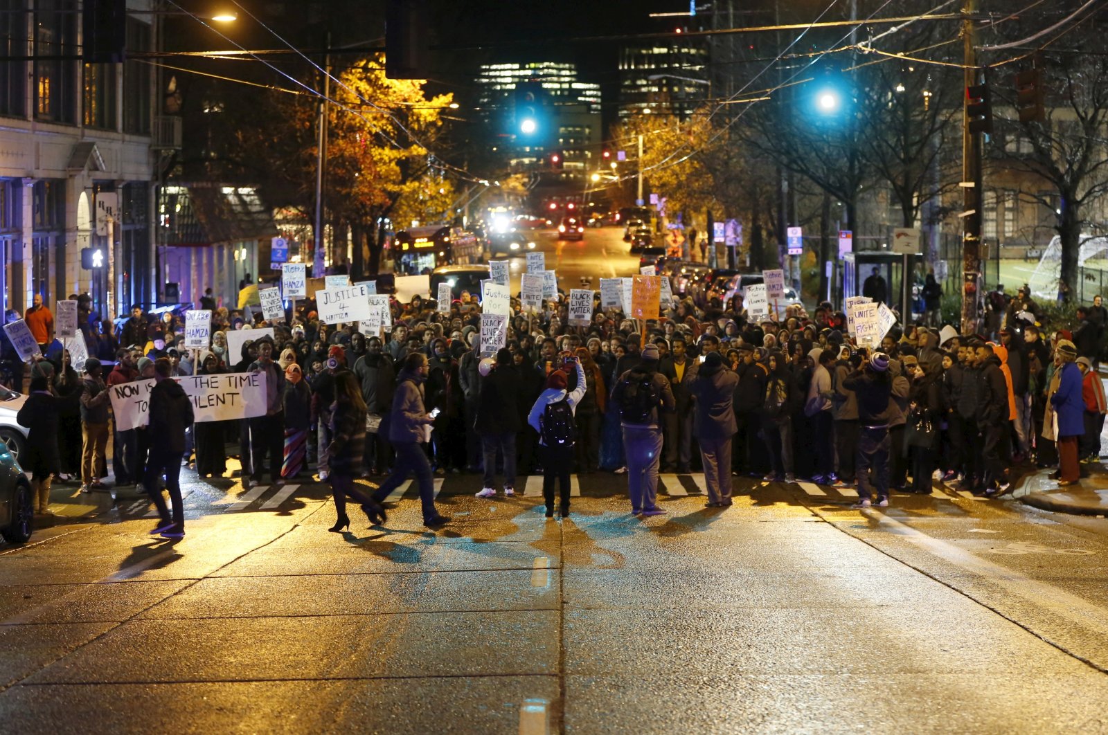 Demonstrators march during an anti-Islamophobia rally in Seattle, Washington, Dec. 10, 2015. (Reuters File Photo)