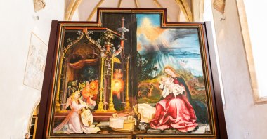 The Isenheim Altar in Colmar, one of the most important works in the history of sacred art, has been undergoing unusually extensive restoration work for several years, Colmar, France, Oct. 25, 2019. (dpa Photo)