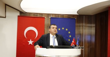 Deputy Foreign Minister Faruk Kaymakcı speaks at a conference in Ankara, Türkiye, Sept. 7, 2022. (AA File Photo)