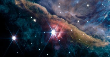 This handout photo provided by NASA on Sept. 12, 2022, shows the inner region of the Orion Nebula as seen by the James Webb Space Telescope’s NIRCam instrument. (Photo by Handout/NASA/ESA/CSA via AFP)