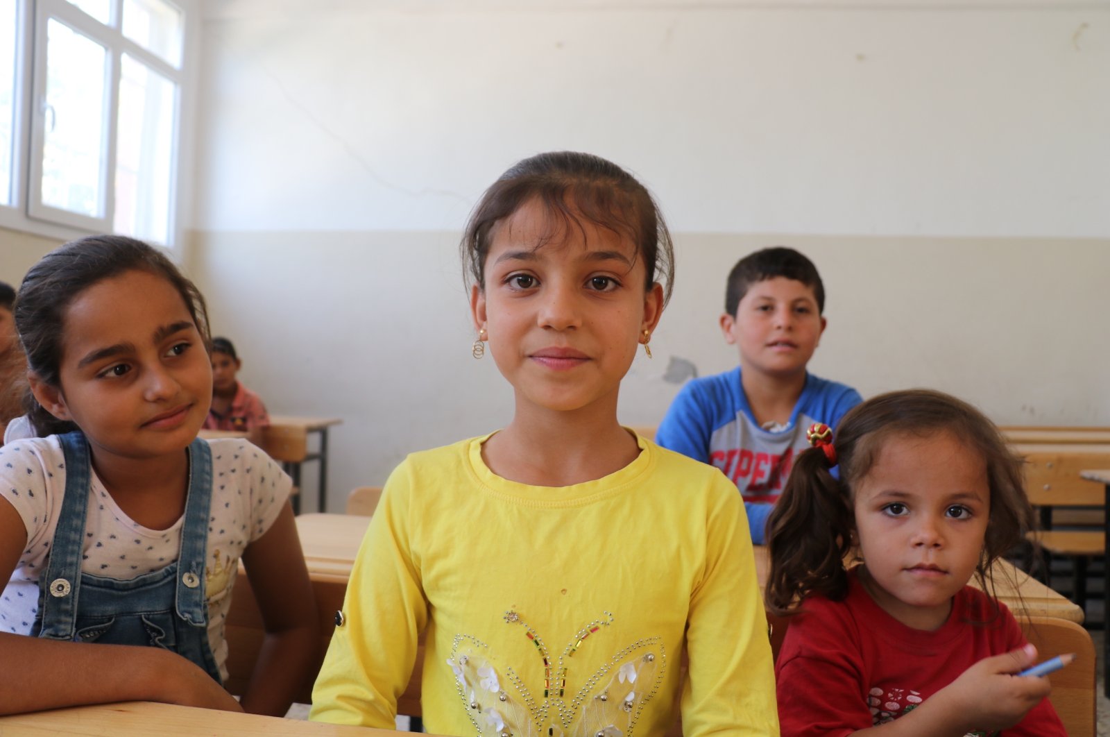 The new school year started in Tal Abyad and Ras al-Ain, Syria, Sept. 11, 2022 (AA Photo)
