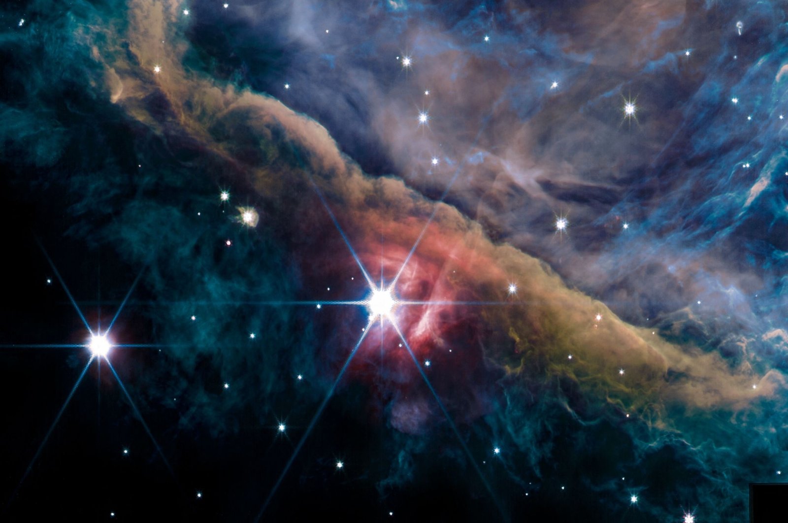 This handout photo provided by NASA on Sept. 12, 2022, shows the inner region of the Orion Nebula as seen by the James Webb Space Telescope’s NIRCam instrument. (Photo by Handout/NASA/ESA/CSA via AFP)