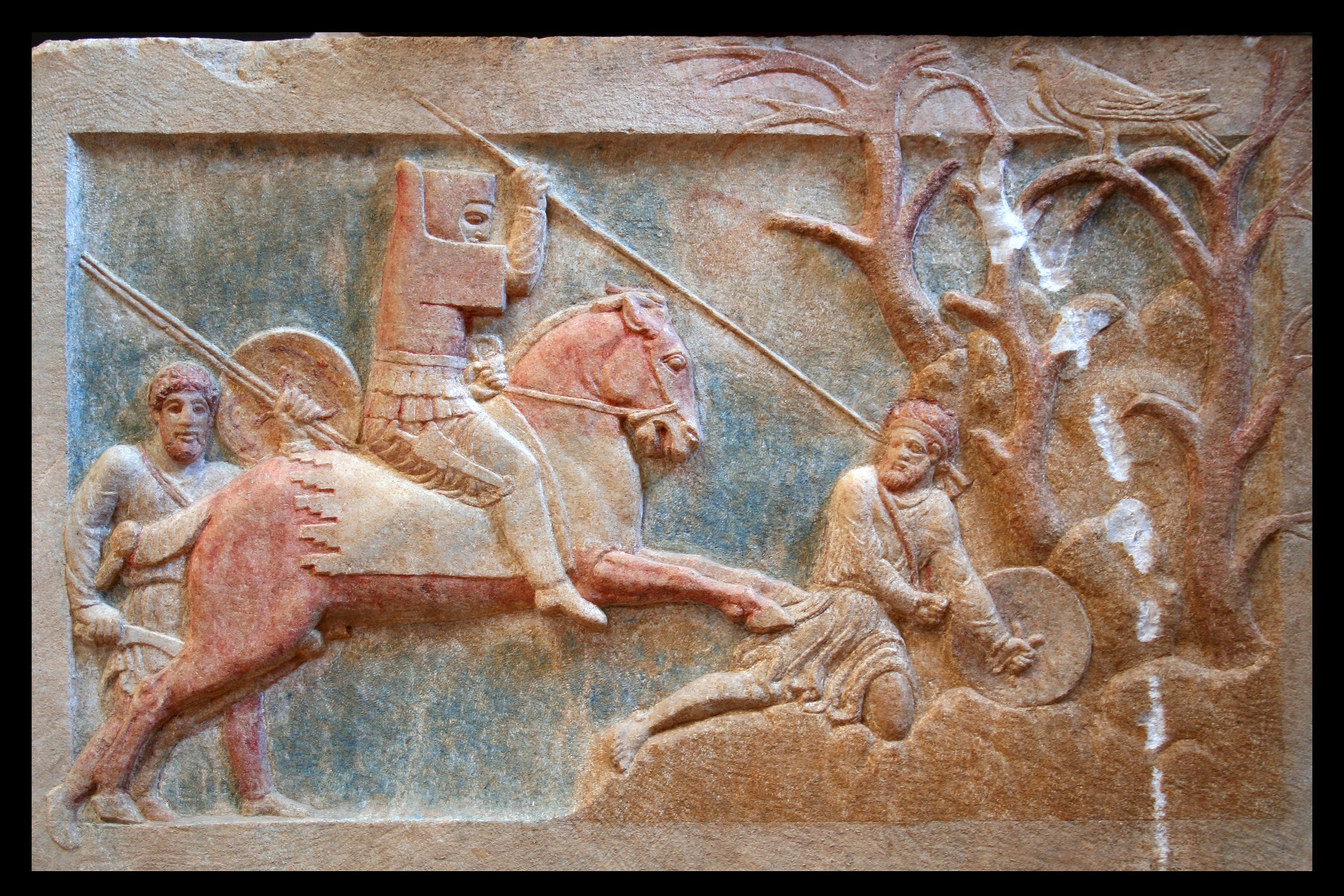 A view of the Altıkulaç Sarcophagus, Troy Museum, Çanakkale, northwestern Türkiye, Sept. 9, 2022. (AA Photo)