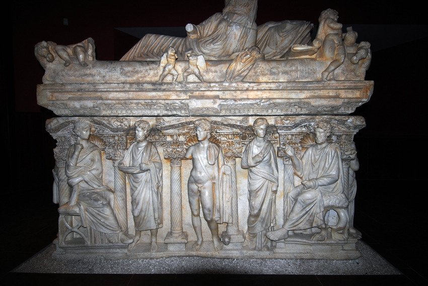 Pemandangan Sarkofagus Antakya, Museum Arkeologi Hatay, Türkiye selatan, 9 September 2022. (AA Photo)