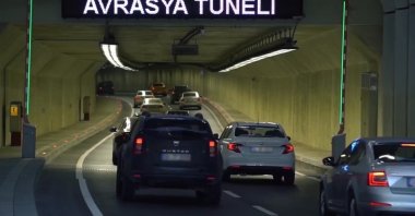 Vehicles pass through the Eurasia Tunnel in Istanbul, Türkiye, in this undated photo. (DHA Photo)