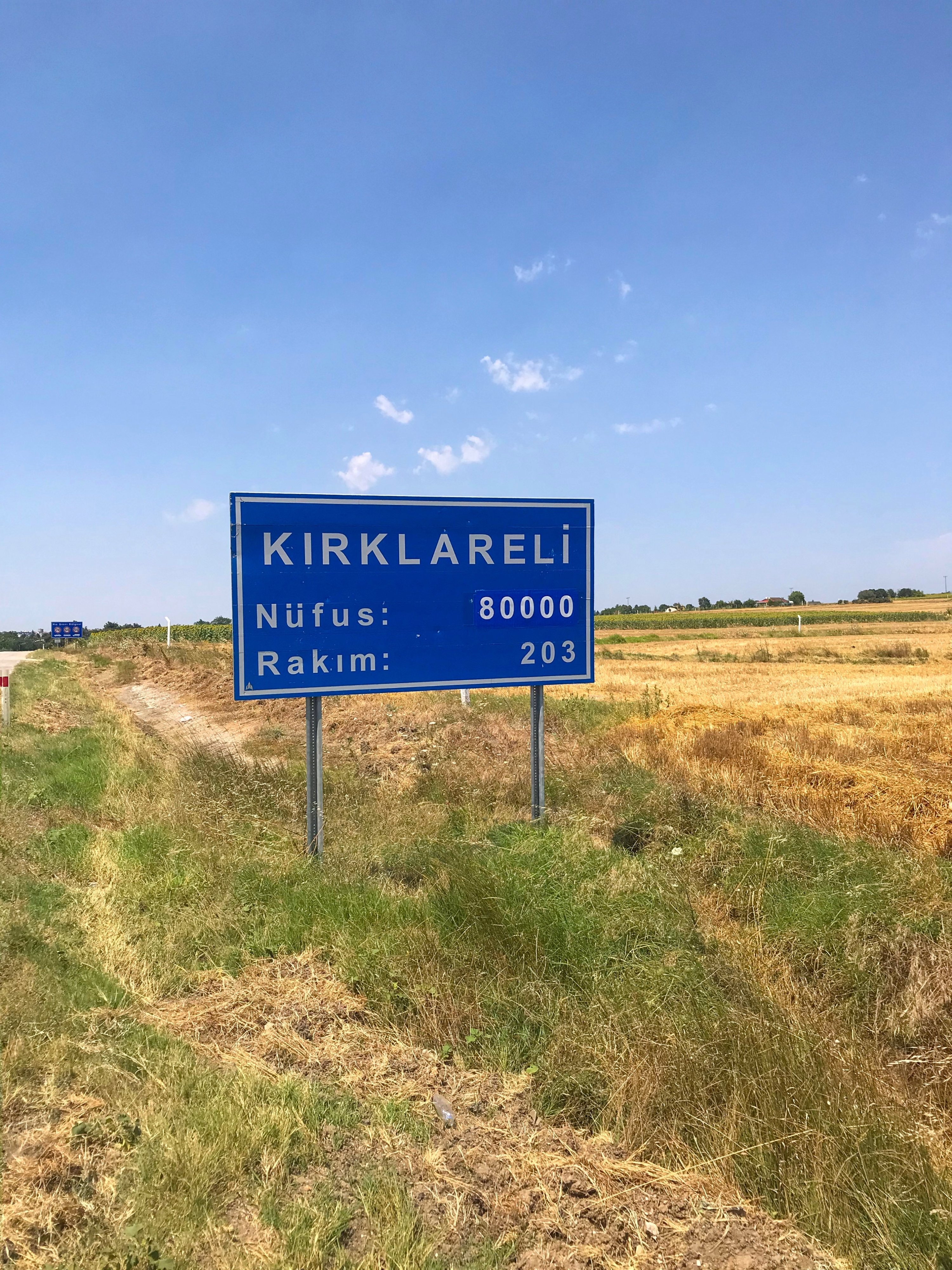 The sign for Kırklareli, Türkiye. (Photo by Özge Şengelen)