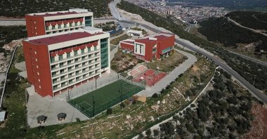 A student dormitory complex is seen from the air in, Muğla, Türkiye, Sept. 14, 2022. (IHA Photo)