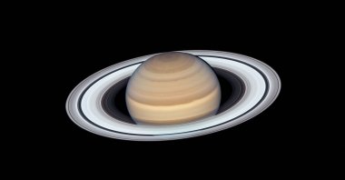 Photo from NASA's Hubble Space Telescope shows an observation of Saturn, June 20, 2019. (NASA via AFP)