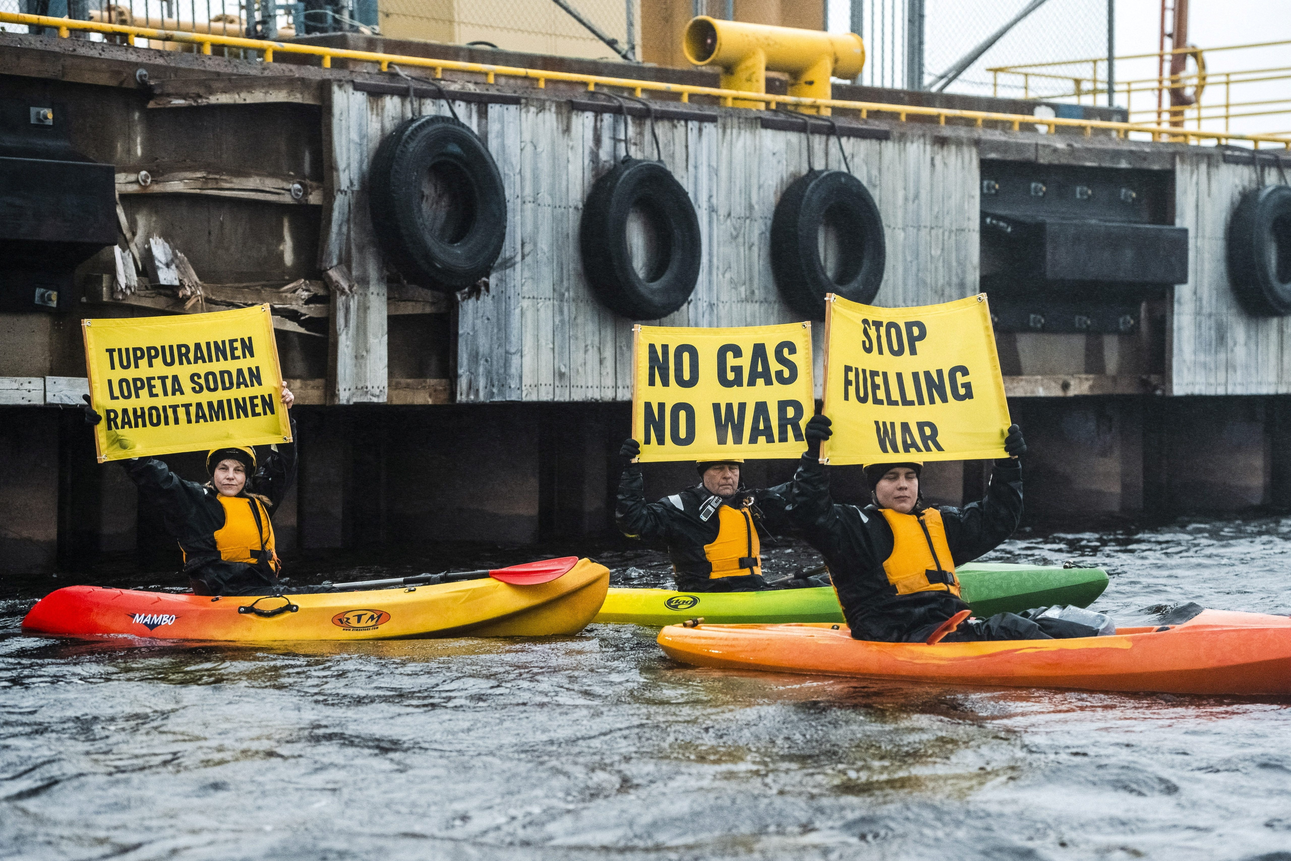 Greenpeace memblokir pembongkaran gas Rusia di Finlandia