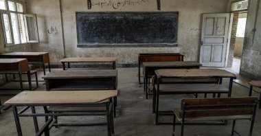 A school classroom sits empty in Kabul, Afghanistan, July 31, 2022. (AP Photo)