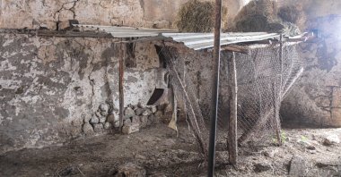 A view of the interior of a mosque where animals were kept by Armenian forces in Fuzuli, Karabakh, Azerbaijan, Nov. 7, 2020 (Reuters Photo)