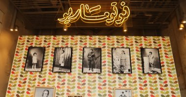 This picture shows an art installation, as part of an exhibition titled "Allo, Beirut?", that shows archives of Lebanon's troubled past fused with artistic depictions of a grim present, in the capital, Beirut, Lebanon, Sept. 15, 2022. (AFP Photo)