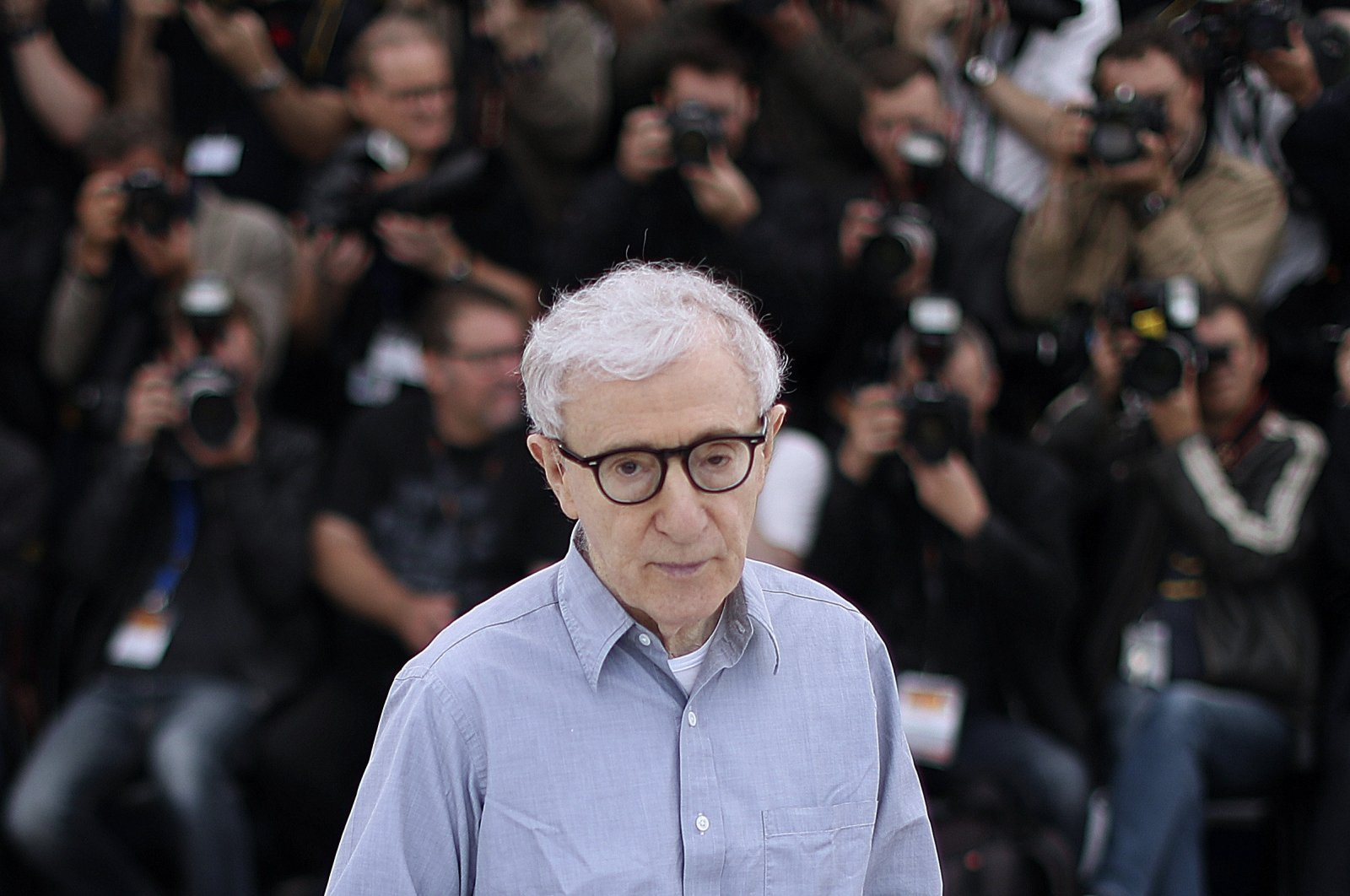 In this file photo taken on May 11, 2016, U.S. director Woody Allen poses during a photocall for the film &quot;Cafe Society&quot; ahead of the opening of the 69th Cannes Film Festival in Cannes, southern France. (AFP Photo)