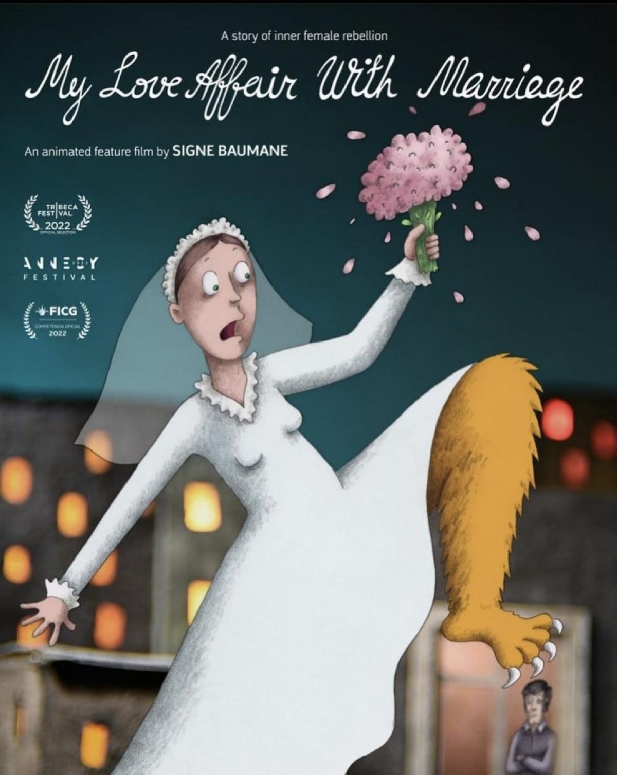 A poster of &quot;My Love Affair With Marriage.&quot; 