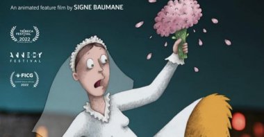 A poster of &quot;My Love Affair With Marriage.&quot; 