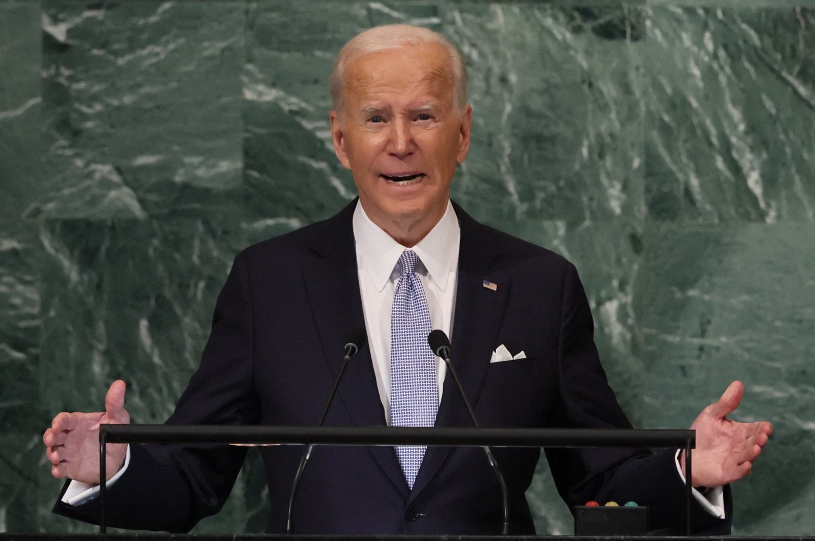 U.S. President Joe Biden addresses the 77th Session of the United Nations General Assembly at U.N. Headquarters in New York City, U.S., Sept. 21, 2022. (Reuters Photo)