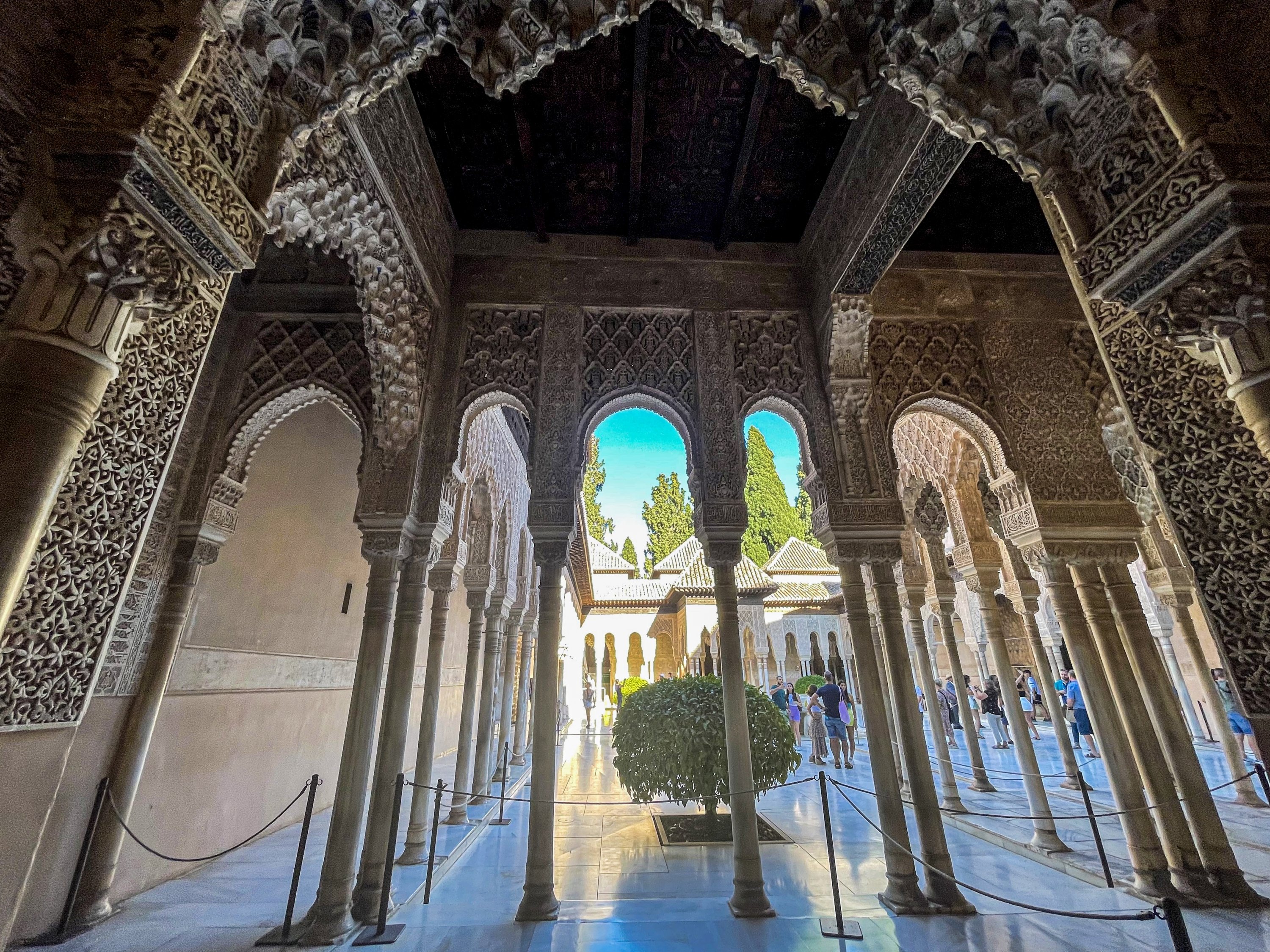 Moorish room inside of Nasrid Palaces in the Alhambra, Granada. Stock Photo  | Adobe Stock