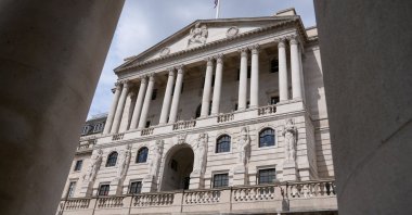 A general view of the Bank of England (BoE) building, in London, Britain, Aug. 4, 2022. (Reuters Photo)