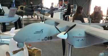 Products on display at TAI booth at AAD 2022 held in Pretoria, South Africa, Sept. 23, 2022. (AA Photo)