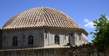 Landscape with scenic dome view of Trianon the Old Ottoman Mosque and historic landmark of Nafplio in Argolis, Peloponnese, Greece in this undated file photo. (Shutterstock File Photo)