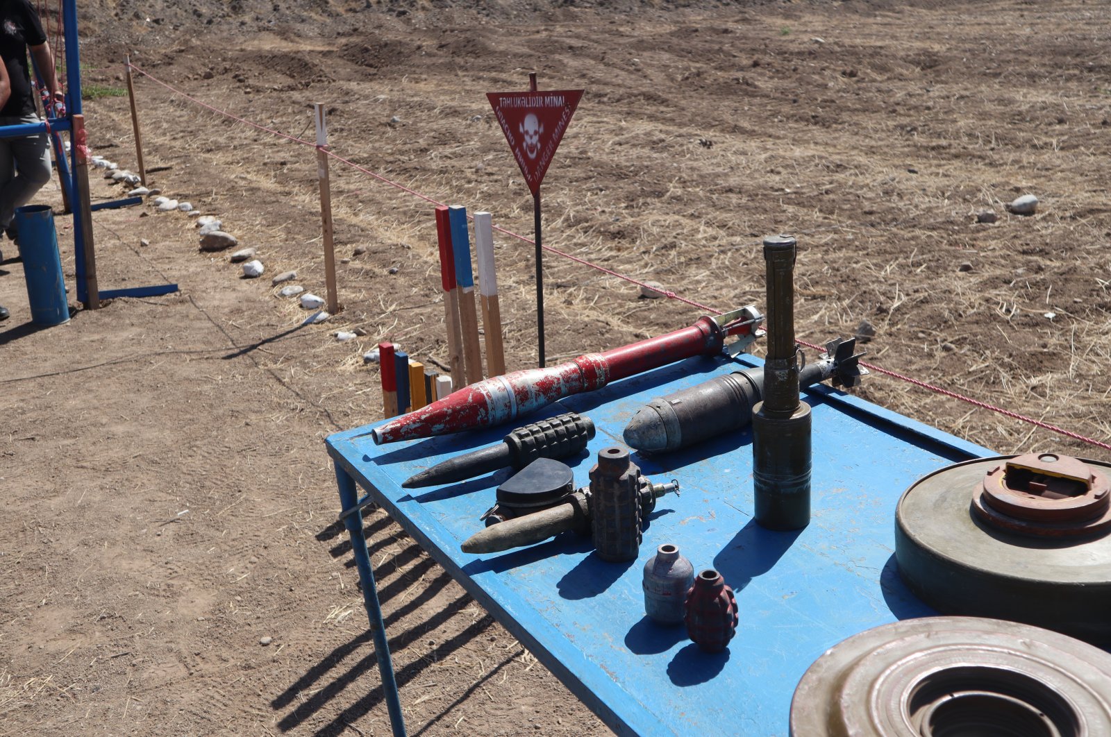 Mines planted by Armenia are found in Fuzuli, in the Karabakh region, Azerbaijan, Sept. 16, 2022 (Photo by Dilara Aslan Özer)