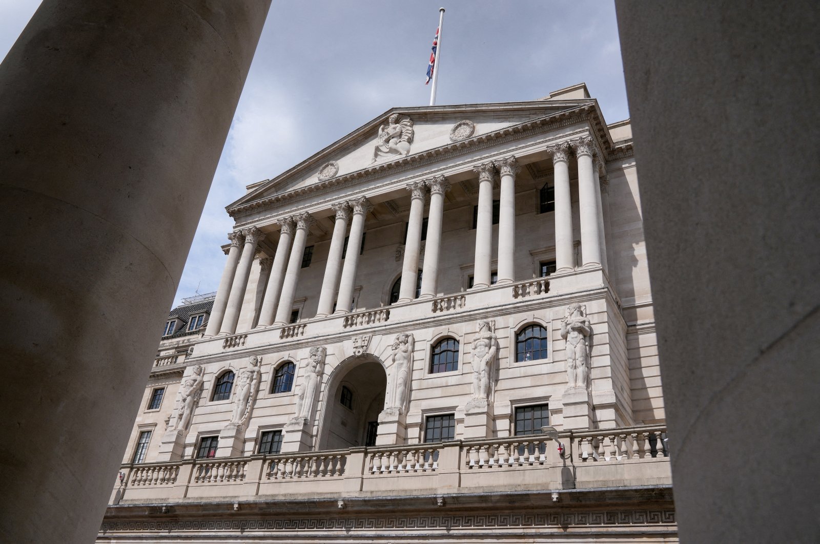 A general view of the Bank of England (BoE) building, in London, Britain, Aug. 4, 2022. (Reuters Photo)