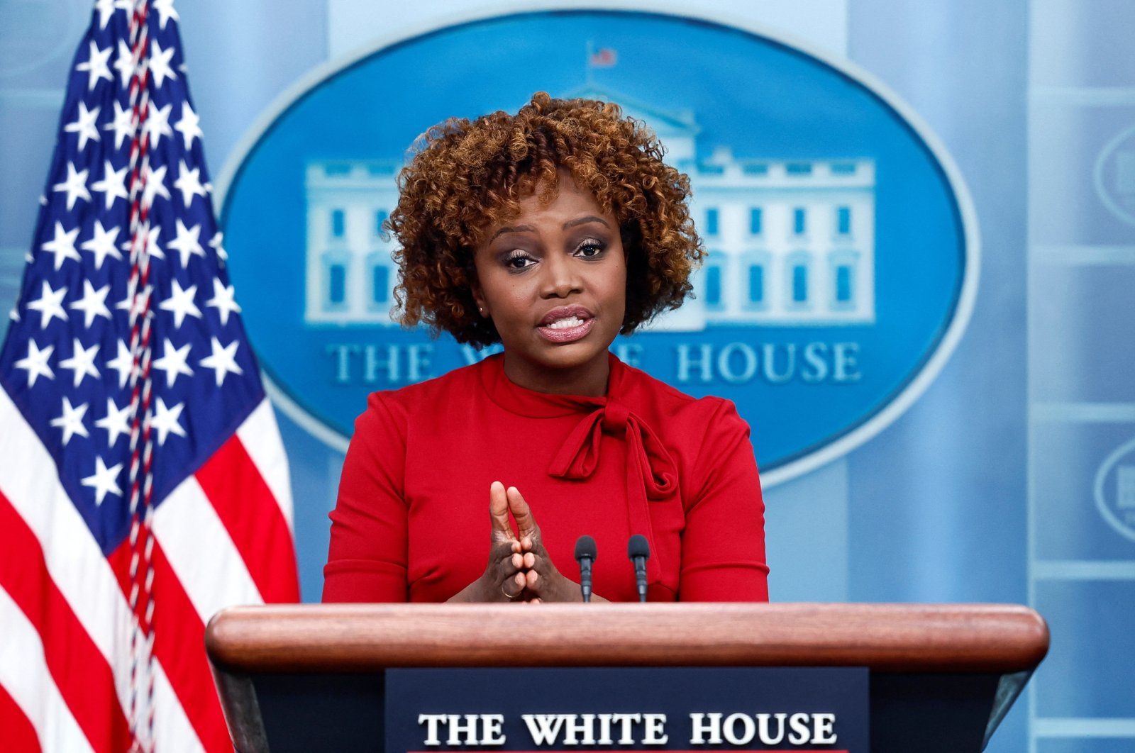 Press Secretary Karine Jean-Pierre holds the daily press briefing at the White House in Washington, U.S., Sept. 23, 2022. (Reuters Photo)