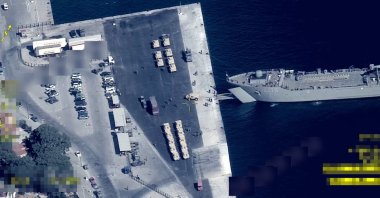 Greece deploys armored vehicles to the Aegean Islands of Lesbos and Samos, Sept. 25, 2022. (AA Photo)